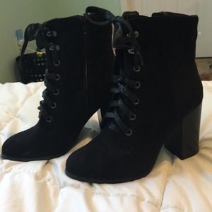 super cute black high heel booties